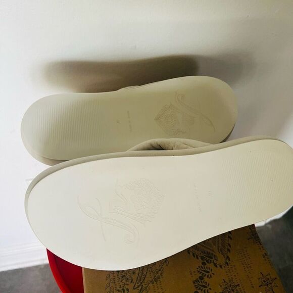 FREE‎ PEOPLE Wonderland Leather Sandal Flip Flop, Size 8, White, NWT - Picture 16 of 16